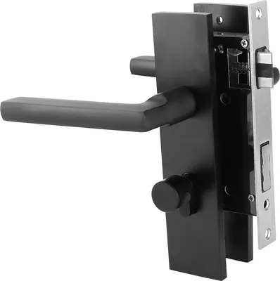 Obrázek produktu pro Prostor hliníkové ložnice dveře zámek Home Security ložnice klika zámek s klíči šroub černá