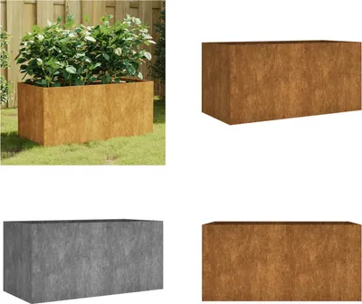 Obrázek produktu pro vidaXL květináč 80x40x40 cm Corten ocel - květináč - květináče - vyvýšený záhon - zahradní vyvýšený záhon