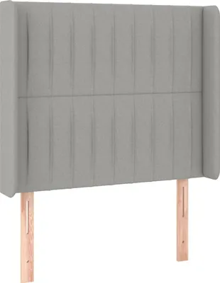 Produktbild von vidaXL Kopfteil mit Ohren Hellgrau 83x16x118/128 cm Stoff