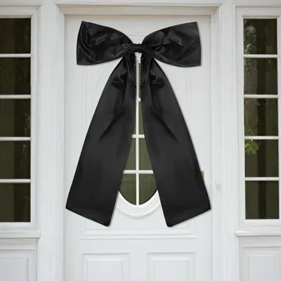 Imagen del producto de Lazo de satén grande y decorativo, resistente al desgarro, de 60x40 cm, ideal para celebraciones