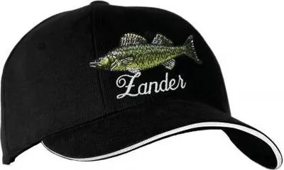 Produktbild von Baseballcap mit Einstickung - Fisch Zander - 68230 schwarz
