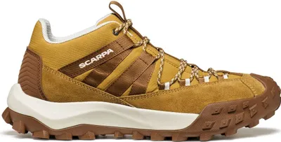 Unisex-Lifestyle-Schuhe von Scarpa in Braun mit rutschfester Sohle und Schnürung.