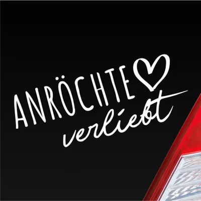 Produktbild von Auto Aufkleber Anröchte verliebt Herz Stadt Heimat Liebe Car 19x8 cm Weiss Glanz Sticker Heckscheibenaufkleber