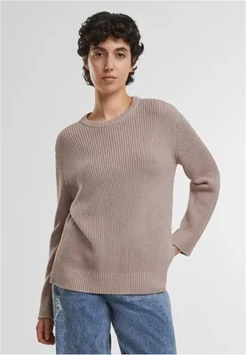 Obrázek produktu pro Dámský svetr Urban Classics Ladies Rib Knit Sweater duskrose - XS