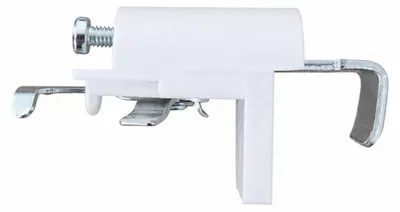 Obrázek produktu pro Nastavitelný držák bez vrtání pro žaluzie 25 mm, bílý, 1 ks