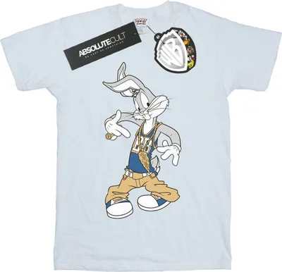 Image de Looney Tunes - T-shirt "rappeur" pour femme BI1361 (M) (Blanc)