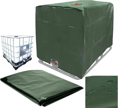 Produktbild von IBC-Wassertank-Schutzabdeckung 1000 L, UV-beständig Und Staubdicht, Mit Zugband Für Regenwassersammelbehälter