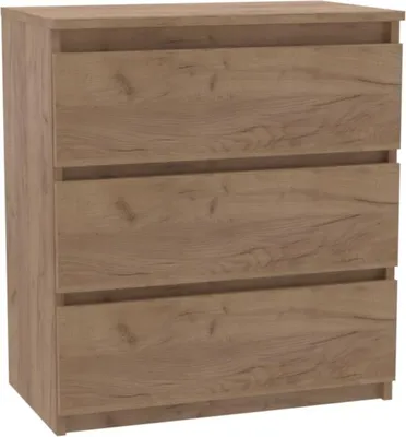 Obrázek produktu pro Komoda - 3 zásuvky - 70 cm - Dub Craft Gold - Moderní příborník - Vysoká kvalita