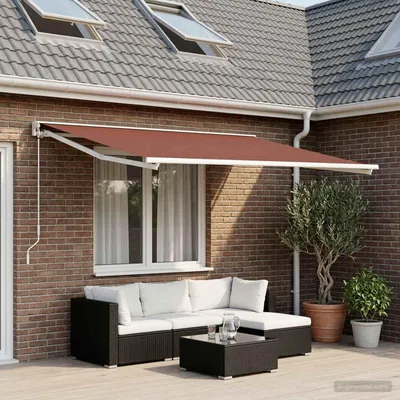 Image de vidaXL Tissu de remplacement pour store, marron, 250 x 200 cm, polyester