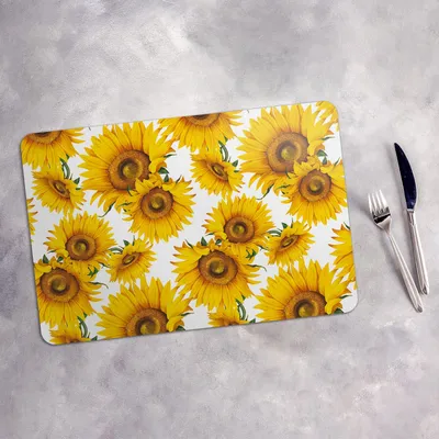 Produktbild von Tischset 4x45x30 cm Platzset Tischmatte Platzmatte Untersetzer - Sonnenblume Blumen