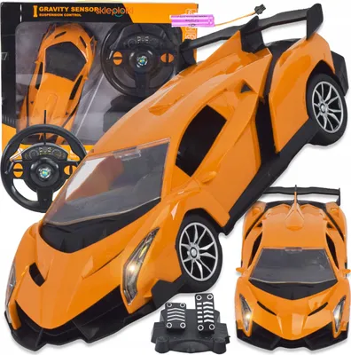 Immagine prodotto di Lolex | Auto sportiva Rc - Arancione - 600 G - Telecomando - Luci a led - Funzione Drift