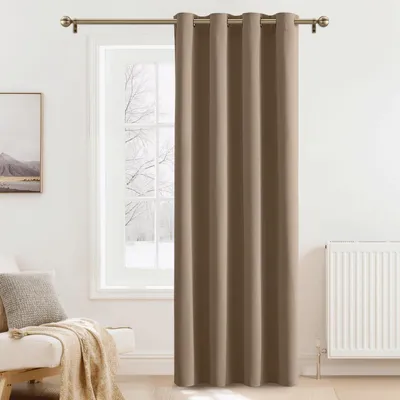 Obrázok produktu pre Termoizolačná záclona, ochrana pred chladom, zatemňovacia záclona do obývačky, rozmer 260 x 140 cm, farba cappuccino