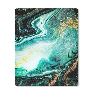 Produktbild von MuchoWow® Mauspad Mousepad Marmoroptik - Blau - Gold - Glitzer - Luxus - Marmor 30x40 cm - Mousepads - Maus Mat - Pad - Mausunterlage - Mausmatten