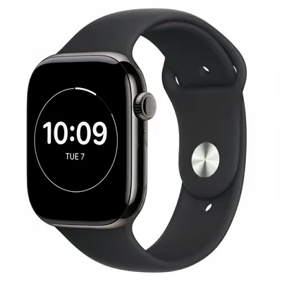 Produktbild von Apple Watch Sport Armband 42mm / 44mm / 45mm / 49mm Schwarz Band Sport Loop Ultra SE 1 2 3 4 5 6 7 8 9 10 11 Silikon Größe: M/L