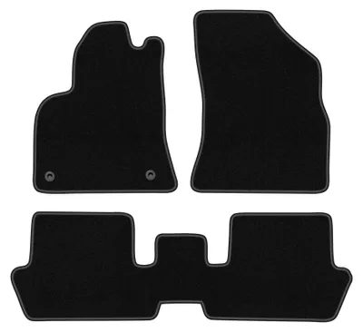 Zdjęcie produktu dla Dywaniki samochodowe welurowe BASIC do: Peugeot 3008 I (2009-2016, minivan) czarne, z mocowaniami