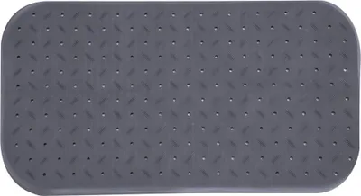 Image de MSV Premium Tapis de douche Tapis de bain Tapis de baignoire Tapis de baignoire antibactérien antidérapant avec ventouses - gris - odeur de rose - env. 36 x 76 cm - lavable à 60° degrés