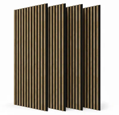 Produktbild von STEGU Linea Acoustic PROline 4er Set Akustikpaneele 120x60,5 cm Schallabsorption MDF Eiche