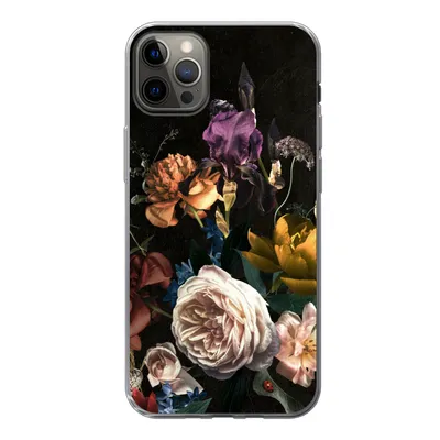 Produktbild von MuchoWow® Handyhülle Schutzhülle Hülle für iPhone 12 Pro Max Blumen - Rosen - Muster Silikon Softcase Handy Hülle - Hartschale