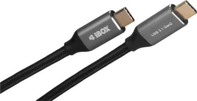 Produktbild von iBox IKUMTC31G2, 1 m, USB C, USB C, USB 3.2 Gen 2 (3.1 Gen 2), Schwarz