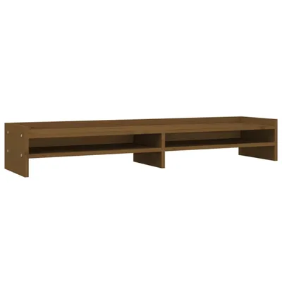 Produktbild von vidaXL Monitorständer Honigbraun 100x24x16 cm Massivholz Kiefer