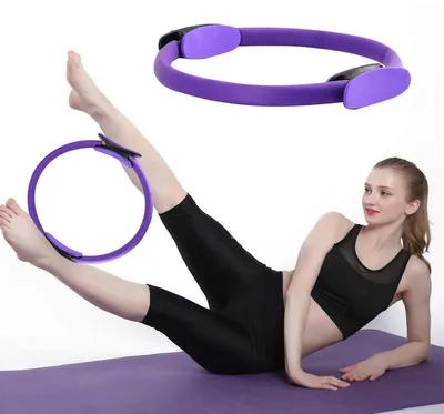 Obrázek produktu pro Pilatesový kruh s 3mi jogovými expandéry, odporový kruh pro efektivní posilování