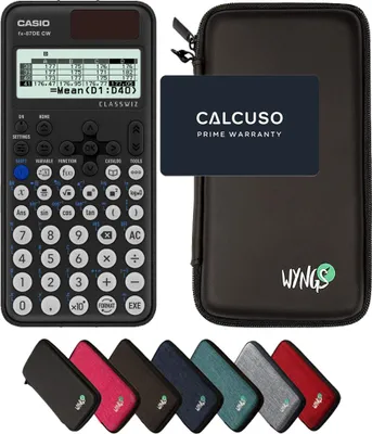 Produktbild von Casio fx-87DE CW ClassWiz inkl. WYNGS Schutztasche Schwarz - Wissenschaftlicher Taschenrechner - Basic Set
