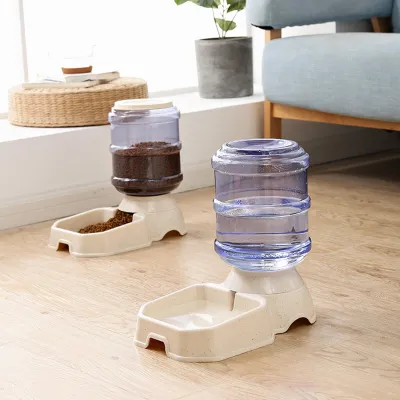 Immagine prodotto di Distributore automatico di cibo per gatti, 3,8 litri, grande capacità, fontanella, dispenser per cani in plastica, ciotole per il cibo