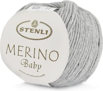 Obrázek produktu pro Stenli Merino Baby vlna 035 světle šedá 50 g – měkká, hřejivá, ideální pro alergiky