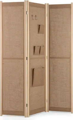Produktbild von Raumteiler mit Aufbewahrungstaschen und Haken, 170 x 121 cm