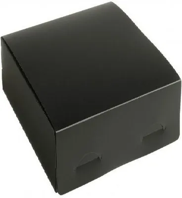 Produktbild von Kunststoff Geschenkbox, Frosty Geschenkbox aus Polypropylen-Kunststoff, Format 22x20x10cm SCHWARZ, 10 St.