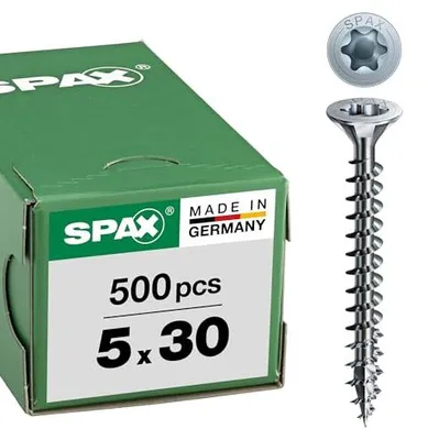 Productafbeelding van SPAX® 1191010500305 SPAX® Universalschrauben T20 Senkkopf WIROX 1191010500305 5 mm x 30 mm, 500 St.