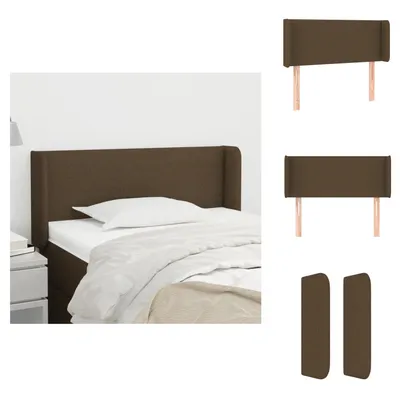 Produktbild von vidaXL Kopfteil mit Ohren Dunkelbraun 83x16x78/88 cm Stoff -  Kopf- & Fußenden