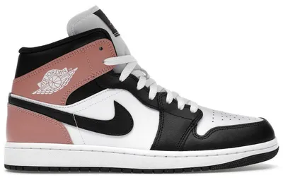 Immagine prodotto di Jordan 1 Mid, colore bianco, rosa "Rust" e nero - taglia EU 44.5