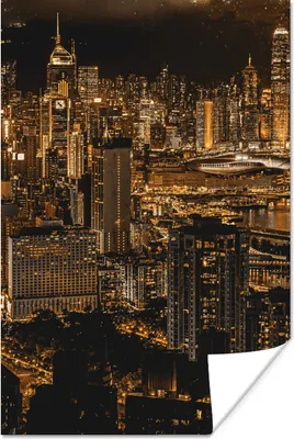 Produktbild von MuchoWow® Poster Gold - Stadt - Gebäude 60x90 cm - Wanddekoration