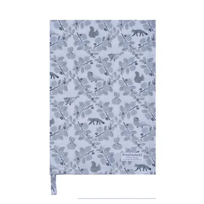 Produktbild von Krasilnikoff – Geschirrtuch KW13620 – Diagonal Animals / Tiere, Grey