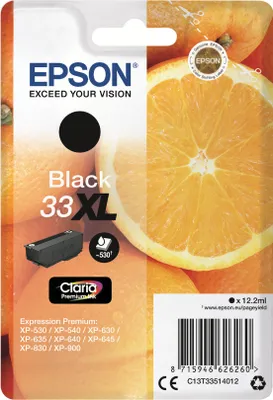 Produktbild von Epson Tintenpatrone schwarz XL Claria Premium 33 T 3351 C13T33514012
