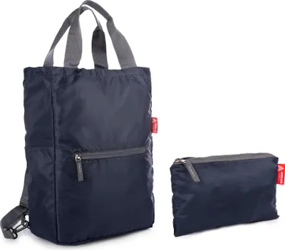 Produktbild von Amber Armory Reise Rucksack Faltbar Tasche Leicht Handgepäck Wandern 40x30x15 cm Dunkelblau Navy