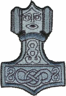 Produktbild von Aufnäher - Wikinger Thorhammer - 04748 - Gr. ca. 7 x 10 cm