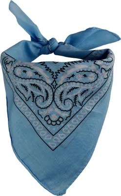 Produktbild von Bandana mit Paisley-Muster 02, himmelblau-weiß, quadratisches Halstuch