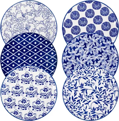 Obrázok produktu pre Keramické taniere 20 cm, 4 kusy, vhodné do mikrovlnnej rúry, do kuchyne, biele