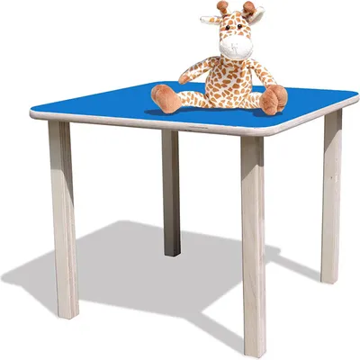 Produktbild von ELI Kindertisch - mit Bunter Tischplatte - Quadratisch - Blau