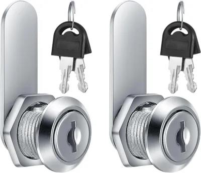 Produktbild von Briefbusslot Metall, 16 mm, 2 Schlüssel, für Briefkasten und Schrank