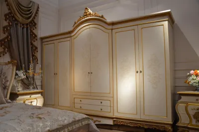 Produktbild von Kleiderschrank Schlafzimmer Holz Schrank Barock Rokoko Schränke 6türig XXL E67