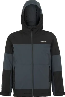 Produktbild von Regatta - Detská nepremokavá bunda "Beamz IV" RG11211 (104) (Mid grey/black)