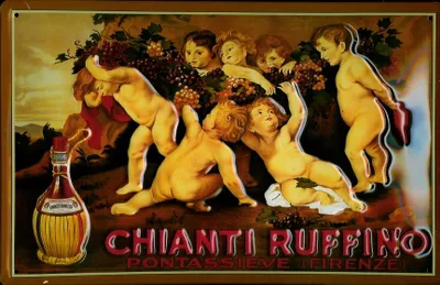 Produktbild von Blechschild Chianti Ruffino Aperitif retro Schild nostalgisches Werbeschild