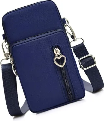 Produktbild von INF Kleine Nylon Umhängetasche Handytasche - Kompakt & Leicht für Alltag Navy blau