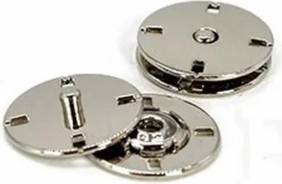 Zdjęcie produktu dla Zatrzaski metalowe / guziki 25 mm ( Srebrne )