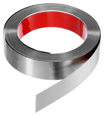 Image de Elzusha - Bande adhésive pour mur, acier inoxydable brossé, 100 x 4 cm, argent