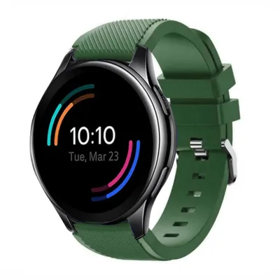 Produktbild von Strap-it OnePlus Watch Silikonarmband (Armeegrün)