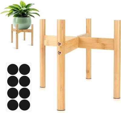 Produktbild von Famanu Pflanzenstandaard - Moderne Holz Pflanzenstandaard für Innen und Außen - 25 cm